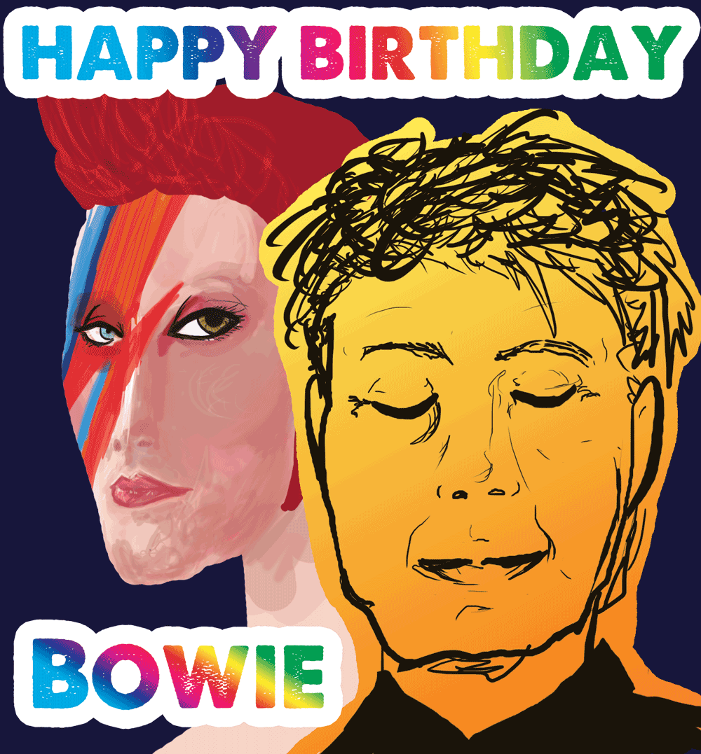 David Bowie Birthday illustration
