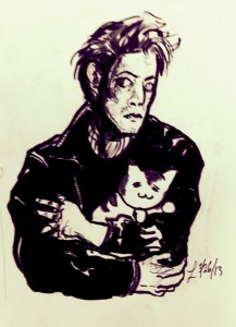 Bowie and a kawaii Neko :3